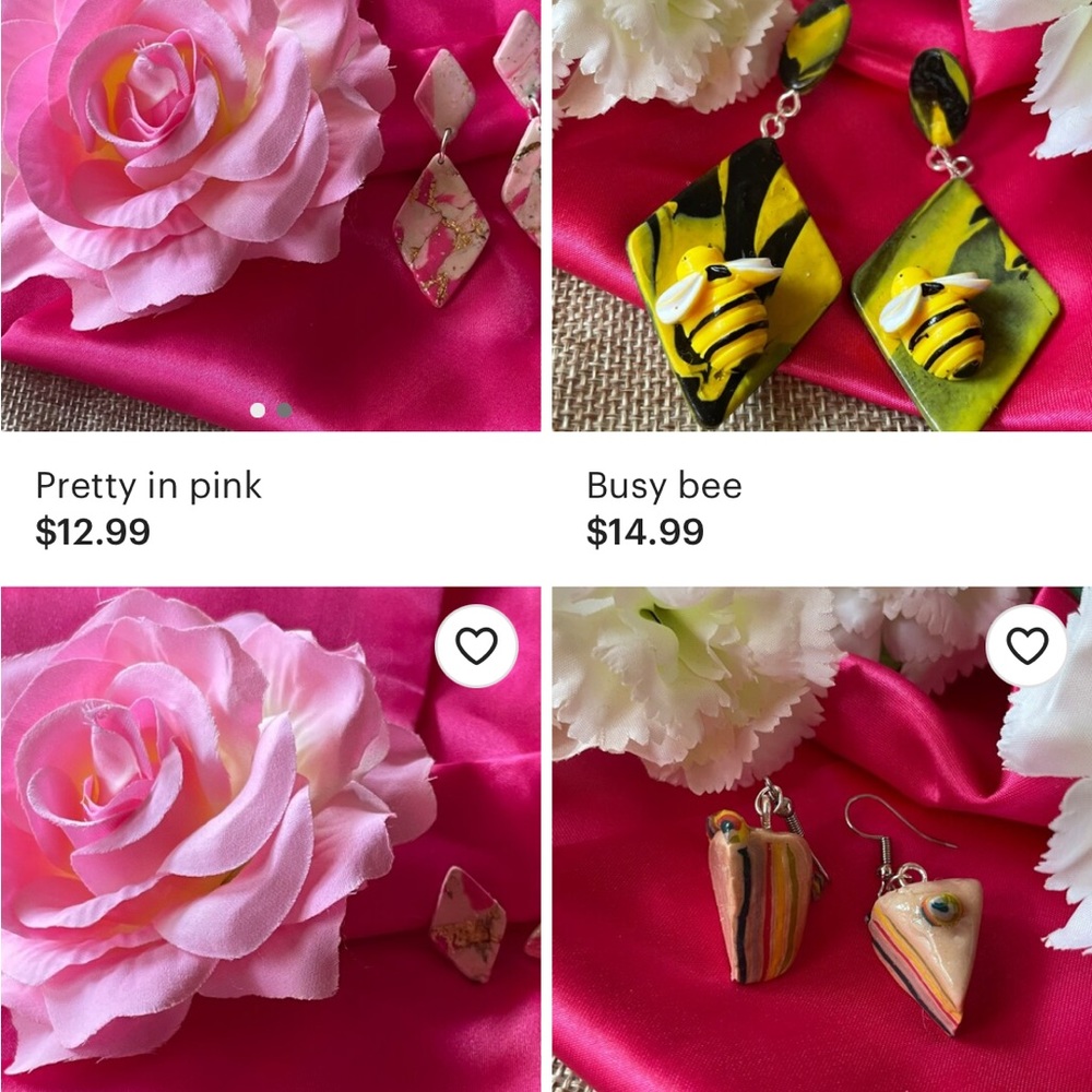 Handmade earrings ….. I can always send more pictures…. Amazing for this summer